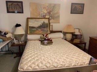 Full size headboard, box spring, mattress - like new condition - great price