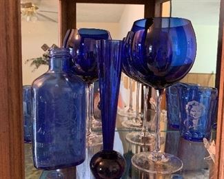 Cobalt glassware 