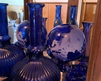 Cobalt glassware 