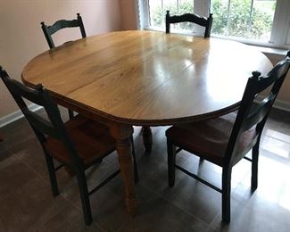 HUGE Amish - Hand made - sold wood table with 9 - yes, NINE leaves - a VERY unique offering $ 520.00