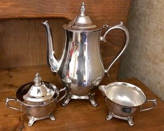 Silver plate coffee/tea service set 
