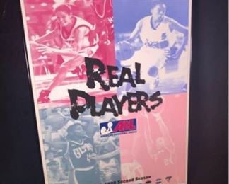 1997 ABL League Poster Titled "Real Players"
