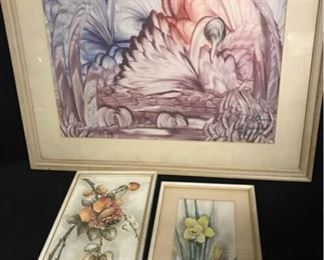 Jl058 Vintage Watercolor Paintings