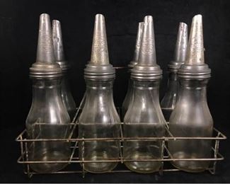 Jl019 The Master Mfg Co Motor Oil Bottles