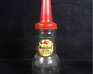Jl017 Mobiloil Arctic Glass Motor Oil Bottle
