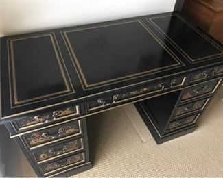 Am003 SLIGH LOWRY BLACK CHINOISERIE DESK