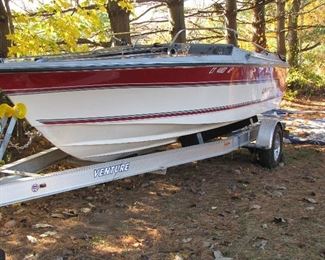 1986 Larsen Boat & Trailer (As is).   Need to do title search for Trailer.