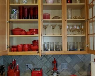 Lots Of Red Kitchenware