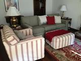 Pottery Barn Chair, Ottoman and Sofa