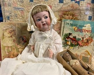 Flirty Eyed ~ German Baby and antique books