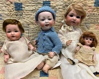 Antique German Babies and all Bisque