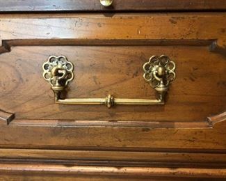 Baker desk. Measures approximately 25” deep by 56” across and 31 1/2” tall.