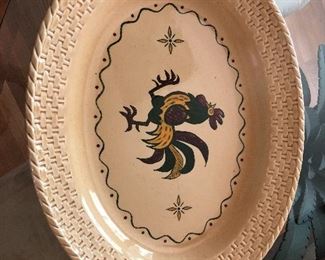 22” oval serving platter California provincial Metlox -Poppytrail - Vernon