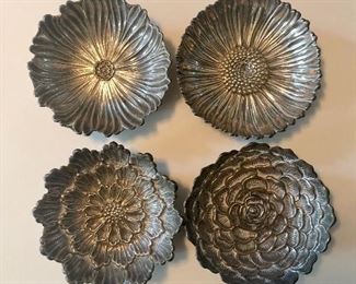 Buccellati ~3” flower dishes. 4 different flowers.