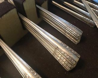 50 piece Alvin sterling set “Chapel Bells”. Full description in text. 