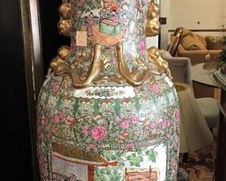 Pair Monumental Chinese Vases