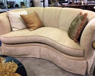 Henredon Curved Sofa, One of a Pair