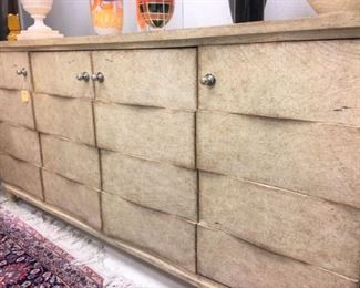Contemporary gray crackle finish Sideboard by Stanley Furn.