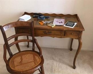Desk with Chair and Office Supplies