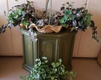 Side Table with Greenery