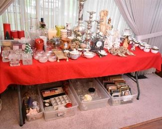 DECOR-CANDLES, FRAMES, ANGELS, TEA SET