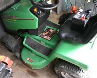 JOHN DEERE RIDING MOWER-IN SHED