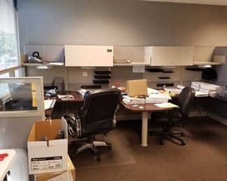 Cubicle Setup and 2 Computer Chairs