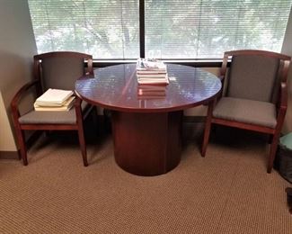 Round Office Table With 2 Chairs