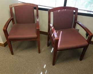 2 Maroon Office Chairs