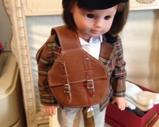 American Girl doll in her equestrian English riding habit  