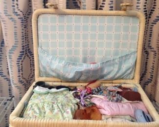 American Girl doll clothes and case