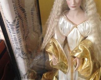 Galadriel (as in Lord of the Rings) doll in plexiglass case