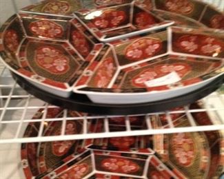 Two divided serving dishes