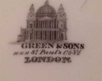 Green & Sons china from London