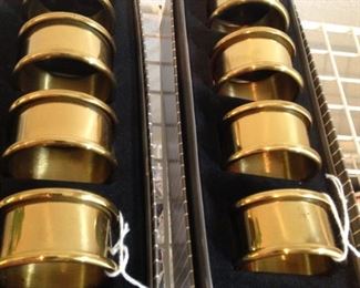 Brass napkin rings