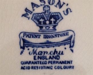 Mason's "Manchu" ironstone - made in England