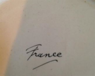 French hand-painted plates