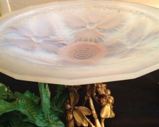 Lovely Sabino opalescent art glass compote