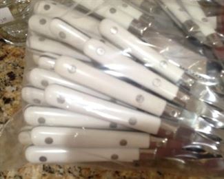 White handled flatware