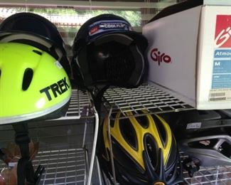 Trek & Giro bike helmets and other brands of  helmets