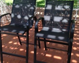 Pair of patio bar chairs