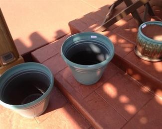 Turquoise planters