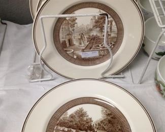 "Types of Gardens Through the Ages" plates by The Garden Club of America