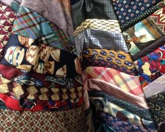 Crazy quilt style Christmas tree skirt