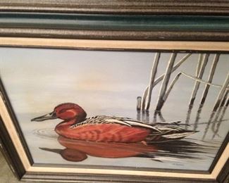 Wildlife framed art