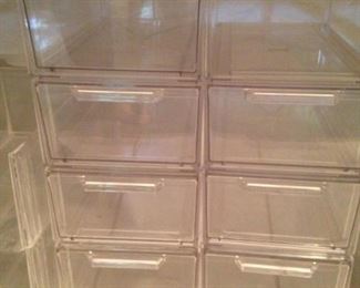 See-through plastic shoe organizers