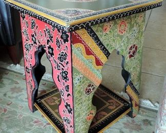 COLORFUL PAINTED SIDE TABLE