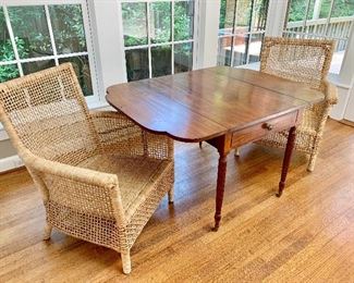Antique drop leaf table