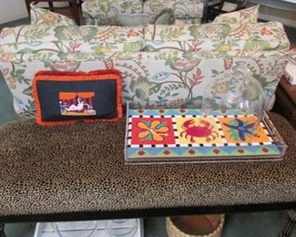 Who does not want a leopard print bench? I can thing of a thousand uses.