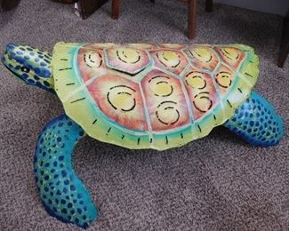 Outstanding Colorful Metal Art Of A Sea Turtle